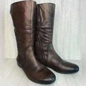 PIKOLINOS Venezia Brown Leather Slouch Boot Size Women’s EU 41 US 10.5/11